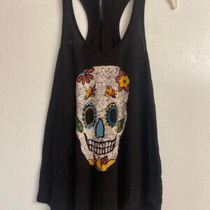 The Classic - Sugar Skull Tank Top - Medium - Lace & Gemstones